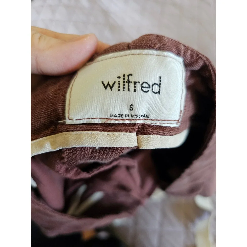 Wilfred‎ Aritzia Chocolate Brown Lightweight Boho Cottagecore Linen Blend Pants6
